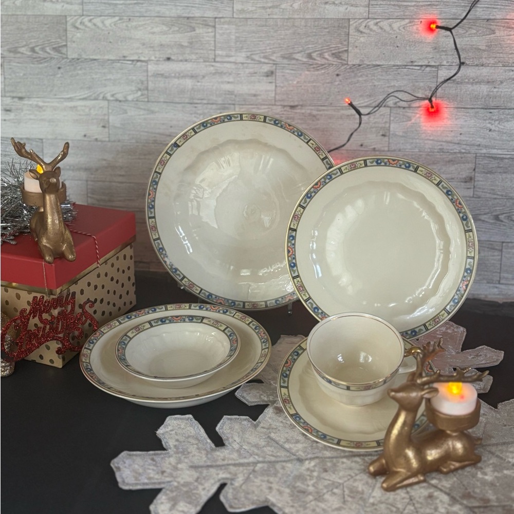 Antique Steubenville ivory dishware